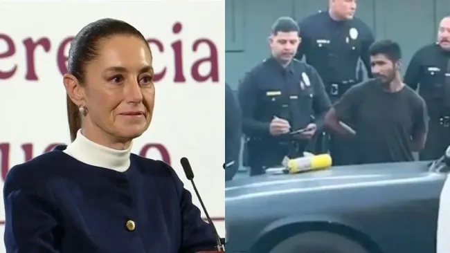 Claudia Sheinbaum se refirió al caso del mexicano detenido en California por los incendios