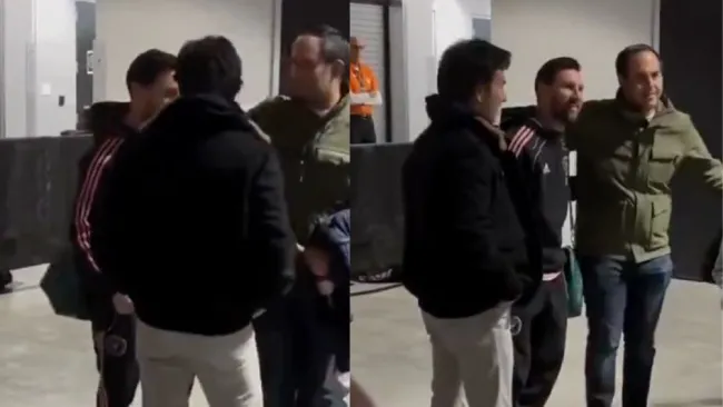 Checo con Lionel Messi