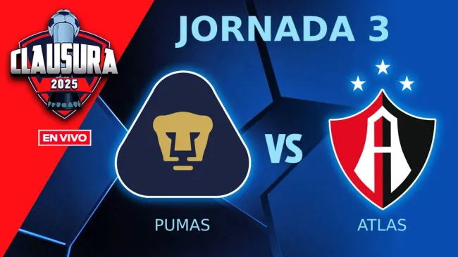 Pumas vs Atlas EN VIVO Liga MX Clausura 2025 Jornada 3