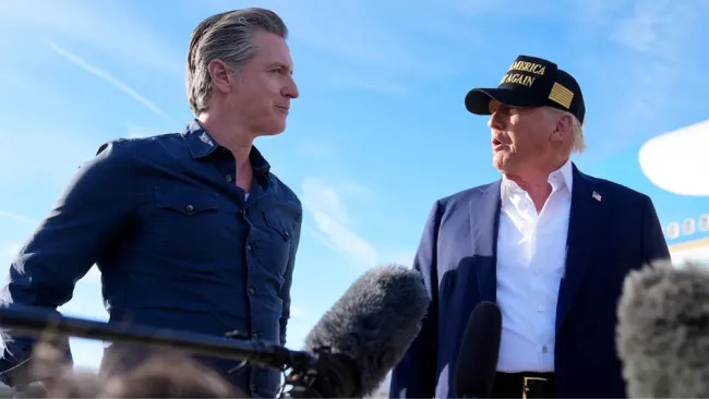 Donald Trump y Gavin Newsom juntos el día de hoy 
