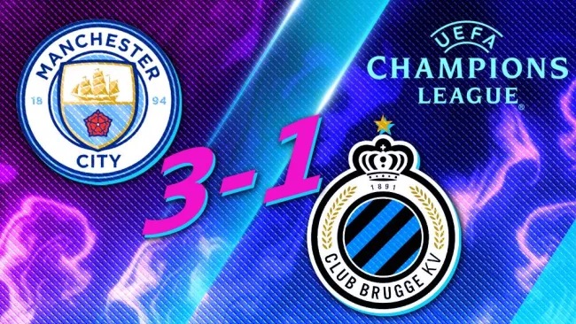 Manchester City vs Brujas EN VIVO Champions League Jornada 8
