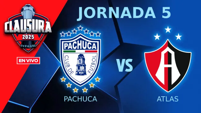 Pachuca vs Atlas EN VIVO Liga MX Jornada 5 Clausura 2025