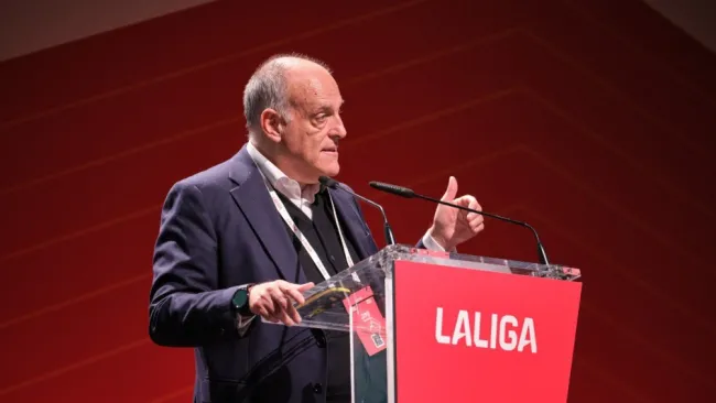 Javier Tebas sobre Superliga: 'Florentino Pérez es quien está detrás, que quede claro'