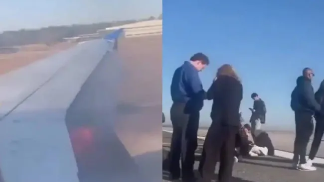 VIDEO: Evacuaron vuelo de Houston a Nueva York por un incendio que se reportó durante el despegue