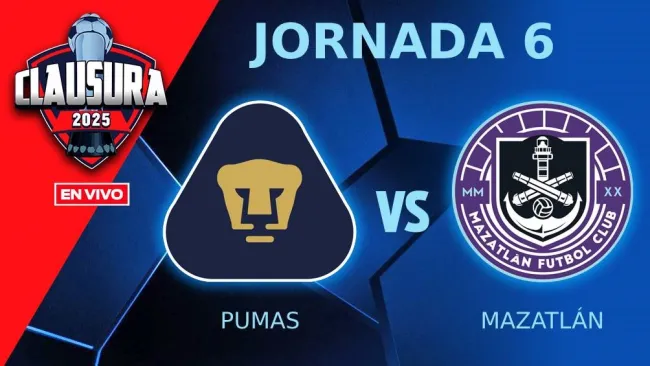 Pumas vs Mazatlán EN VIVO Liga MX Clausura 2025 Jornada 6