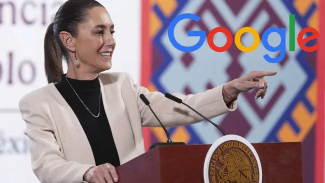 Sheinbaum amenaza con demandar a Google por modificar el nombre del Golfo de México 