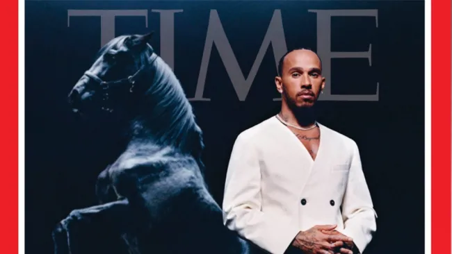 Lewis Hamilton en portada de la revista TIME previo a su debut con Ferrari 