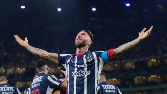 Sergio Ramos celebra su primer gol con Rayados con publicación en redes