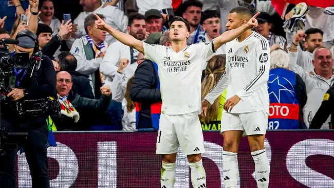 Brahim Díaz se encara con Diego Simeone tras marcar gol en el Derbi Madrileño