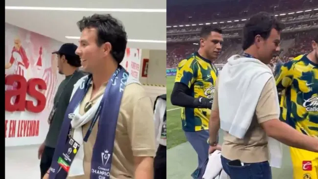¿Cambió de bando? Checo Pérez fue captado con Amaury Vergara durante Clásico Nacional
