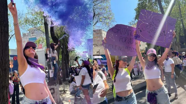 Día Internacional de la Mujer: Famosas participaron en la Marcha del 8M en CDMX