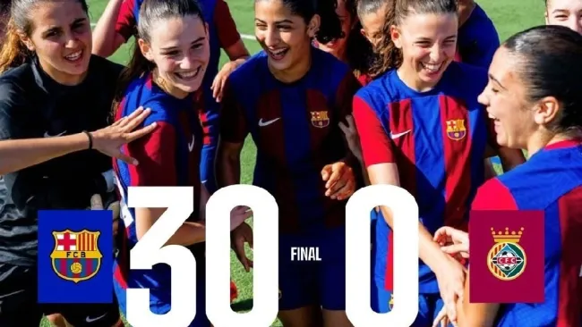 Barcelona ‘C’ Femenil protagoniza goleada