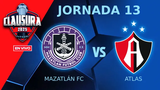 Mazatlán FC vs Atlas EN VIVO Liga MX Jornada 13 Clausura 2025