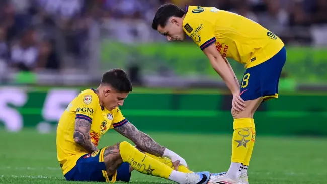 ¡Alertas en Coapa! Brian Rodríguez se lesiona tras sólo 5 minutos del partido ante Rayados