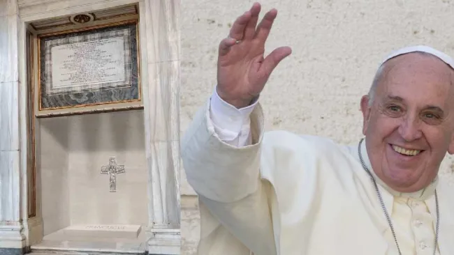 Así es la tumba del papa Francisco: Con una losa sencilla y sin lujos 