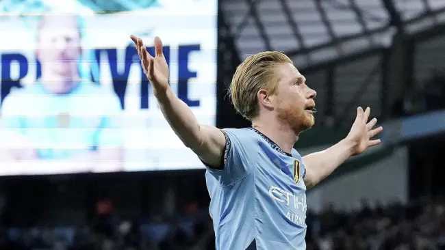 Celebracion de Kevin De Bruyne