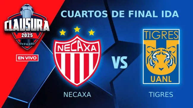 Necaxa vs Tigres EN VIVO Liga MX Cuartos de Final Ida Clausura 2025