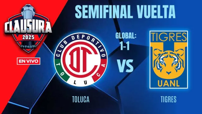 Toluca vs Tigres | Liga MX Semifinal de Vuelta del Clausura 2025