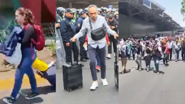 Las personas buscan la manera de poder entrar o salir de la zona.