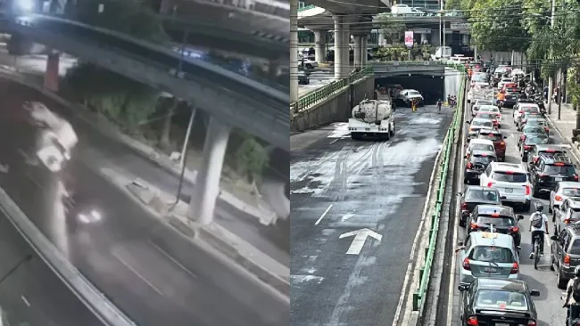 VIDEO: Pipa cargada con combustible vuelca en Periférico y colapsa la vialidad