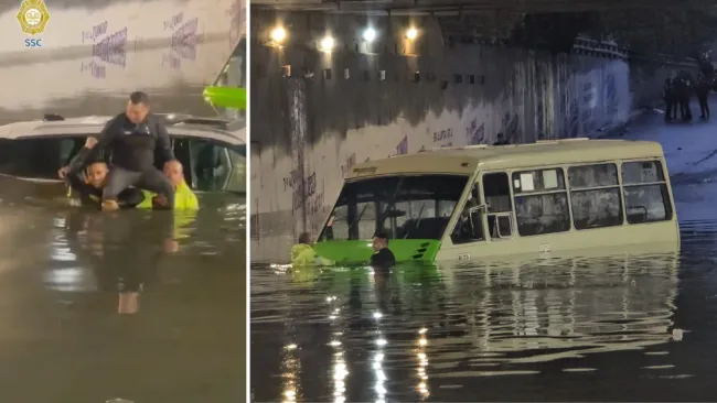 Los elementos de seguridad trabajaron por horas para salvaguardar a las personas.