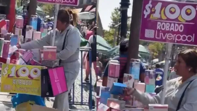 VIDEO: Presunta venta de perfumes robados en plena calle de CDMX se vuelve viral