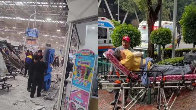 Colapsa techo de supermercado en alcaldía Benito Juárez; hay dos lesionadas