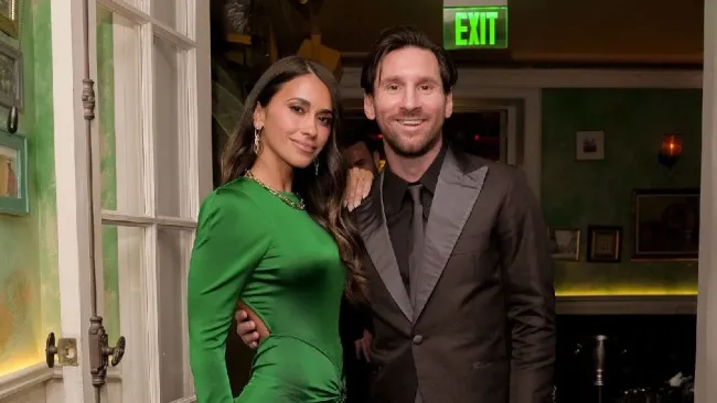 Antonela Roccuzzo felicita a Leo Messi 