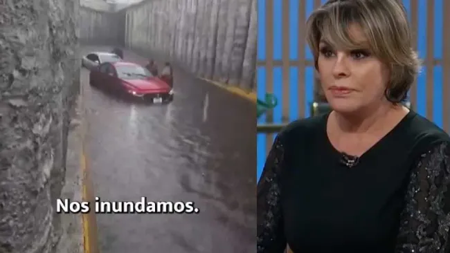Actriz Ofelia Cano queda atrapada en inundaciones de Periférico 