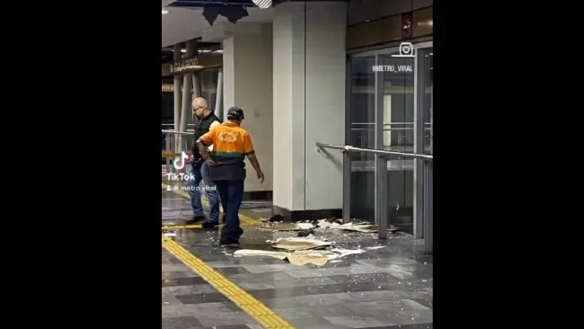 Metro CDMX: Plafones se caen en estación Culhuacán de la Línea 12