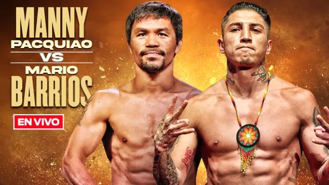 Manny Pacquiao vs Mario Barrios EN VIVO Título Wélter CMB desde Las Vegas