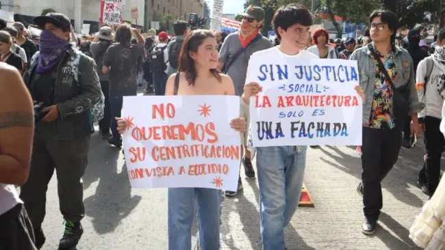 Así se vivió la segunda marcha contra la gentrificación en CDMX