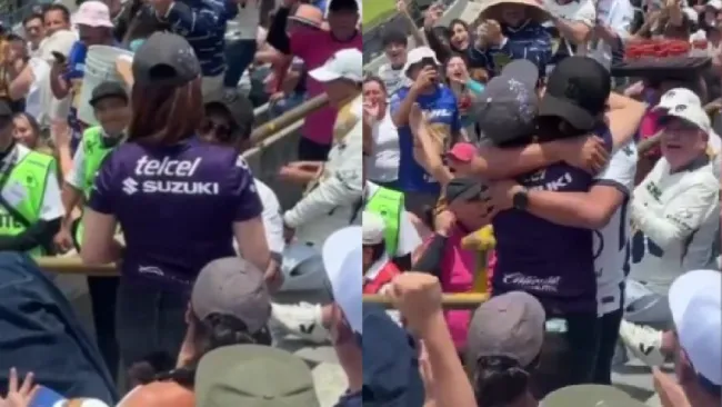 La afición puma vivió de manera emotiva el momento en la tribuna