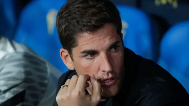 Robert Moreno en el banquillo