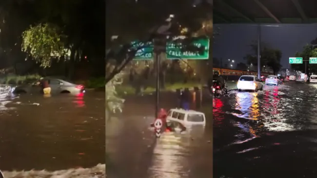 Las alcaldías Tlalpan e Iztacalco quedaron inundadas por las fuertes precipitaciones.