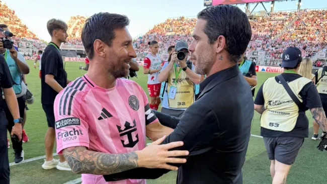 Gago se reencontró con Messi en Leagues Cup