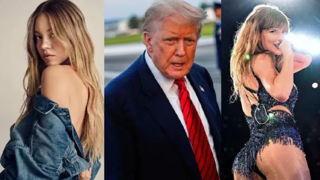 Trump defiende a Sydney Sweeney y critica a Taylor Swift: “No la soporto”