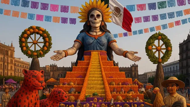 Así será la Ofrenda Monumental 2025 en el Zócalo: un altar que revive el mito mexica