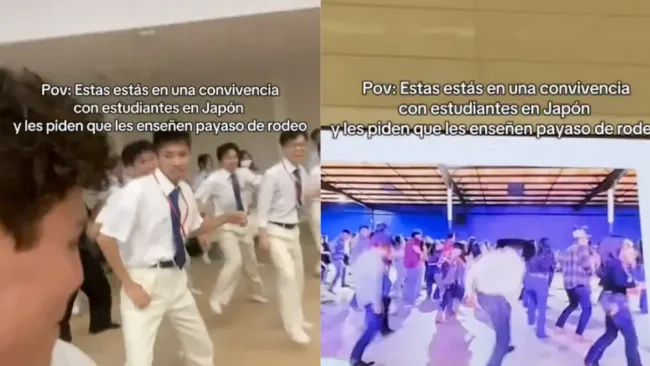 Mexicano enseña el emblemático “Payaso de Rodeo” a estudiantes japoneses y video explota en TikTok