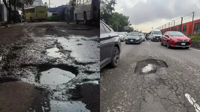 Con las lluvias, las calles se conviertes en campos minados. 