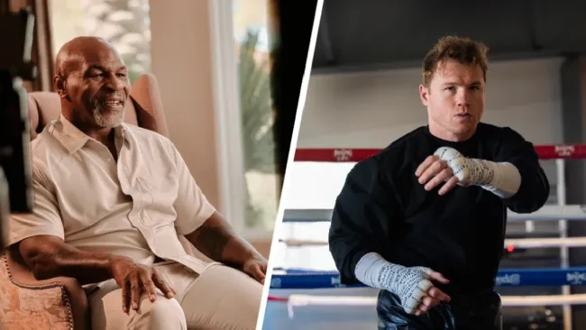 Mike Tyson y Canelo Álvarez 