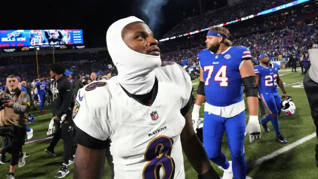 Lamar Jackson 'agrede' a aficionado de Bills durante festejo de TD