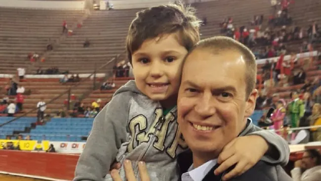 Uno de los recuerdos en imagen que compartió el hijo del periodista