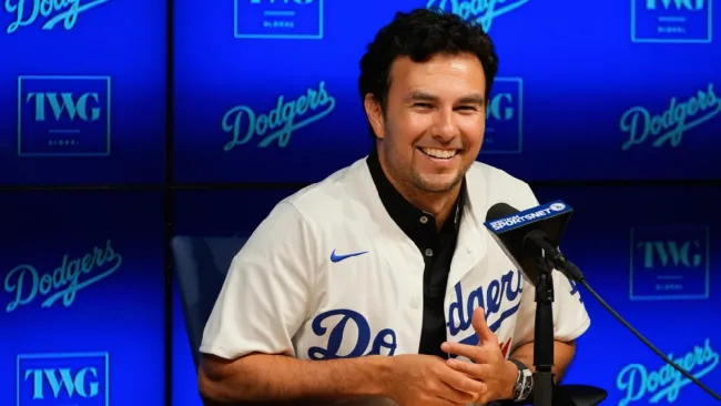 Checo en el estadio de los Dodgers