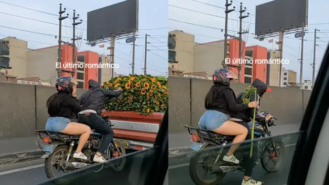 VIDEO: Hombre roba flores amarillas para su novia y lo califican de “romántico” 