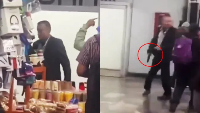 El hombre causó pánico entre los usuarios que lo quisieron enfrentar.