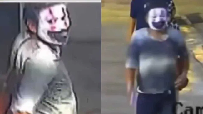 VIDEO: Captan a payaso acosando mujeres y robando cámara de seguridad en México 