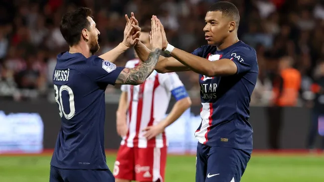 Mbappé y Messi fueron compañeros en Paris Saint-Germain
