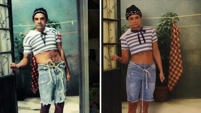 ¿Quién es quién? Aislinn Derbez causa sensación con su disfraz de Aarón Abasolo en Halloween