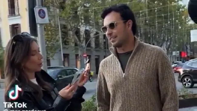 ¡Avisen! Mujer entrevista a Checo Pérez sin saber quien era